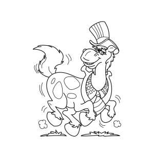 Alegre Cavalo Cocoricó no Mundo dos Desenhos