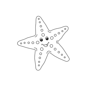 Alegre Estrela do Mar para Colorir