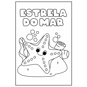 Alegre Estrela do Mar no Fundo do Oceano