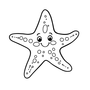 Alegre Estrela do Mar para Colorir