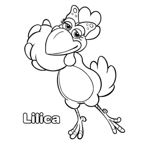 Alegre Lilica do Cocoricó Pronta para Colorir