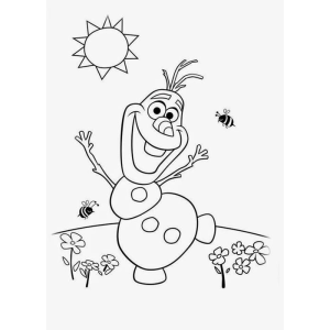Alegre Olaf no Jardim Ensolarado