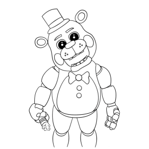 Alegria de Colorir com Freddy: O Ursinho Noturno