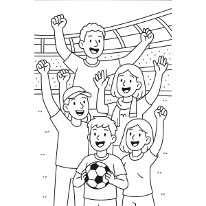 Dia de Alegria no Estádio de Futebol