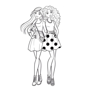Amigas Fashionistas Prontas para Pintar