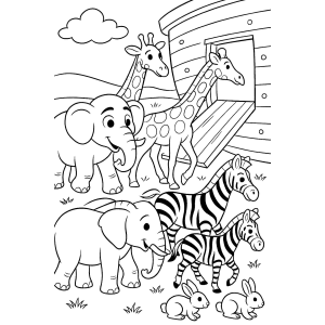 Animais na Aventura da Arca de Noé