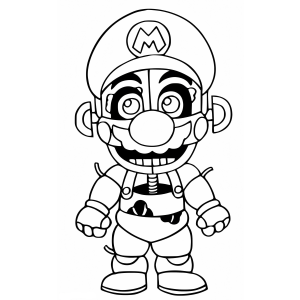 Animatronic do Mario em FNAF