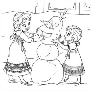 A Magia de Anna e Elsa Criando Olaf