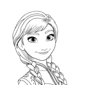 Encantadora Anna de Frozen para Colorir