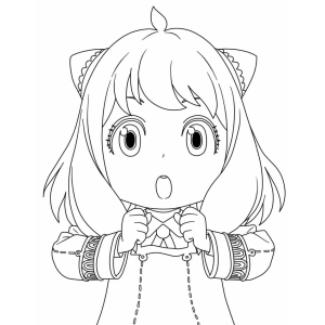 Anya Forger Pronta para Colorir
