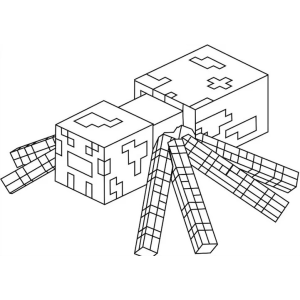 Aranha do Minecraft para colorir