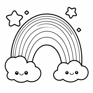Arco-Íris Encantado para Colorir