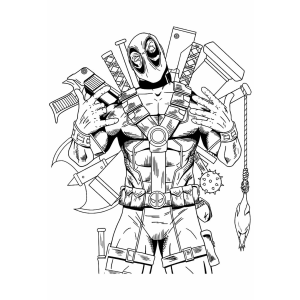 Arsenal do Deadpool: Prepare-se para Colorir