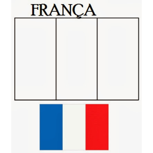 Arte para Colorir a Bandeira da França