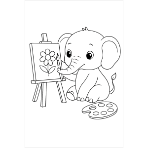 Arte Elefantina: O Pequeno Pintor