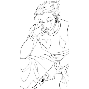 Arte para Colorir de Hisoka