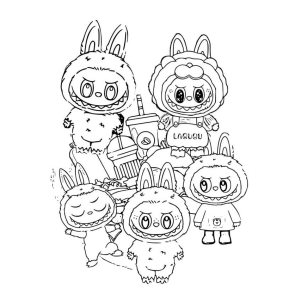 Aventura Colorida com Labubu e Amigos