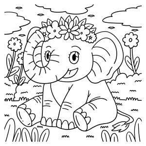 Aventura Colorida com o Elefantinho Florido