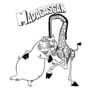 Aventura Colorida em Madagascar com Melman e Gloria