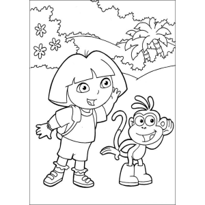 Aventura de Colorir com Dora e Botas
