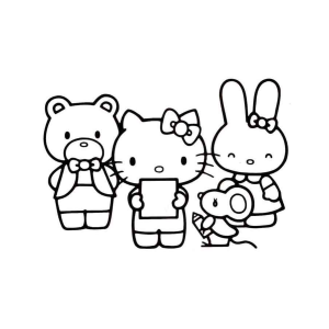 Aventura de Colorir com Hello Kitty e Amigos