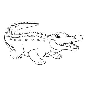 Aventura de Colorir com o Jacaré Sorridente