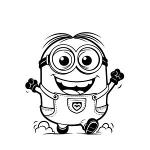 Aventura de Colorir com Minion Feliz