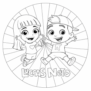 Aventura para Colorir com Personagens de Luccas Neto