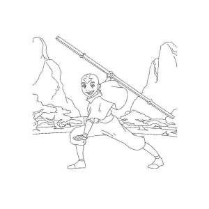Aventura de Colorir com Aang