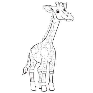 Aventura de Colorir com a Girafa Sorridente