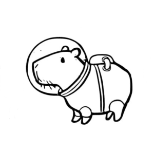 Aventura Espacial com Capivara Fofa
