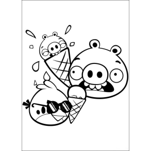 Aventura Gelada com os Angry Birds e Pigs
