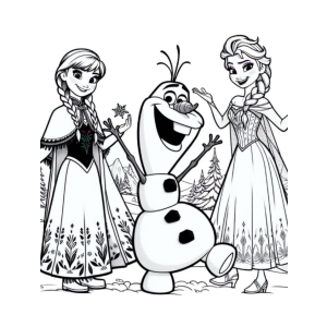 Aventura Gelada com Elsa, Anna e Olaf