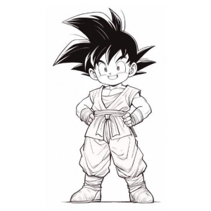 Aventure-se com Goku Criança em Ação