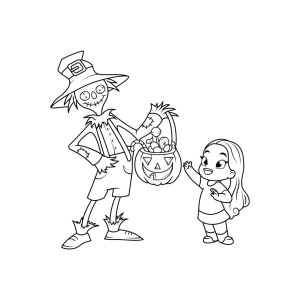 Aventura de Halloween com o Espantalho Generoso