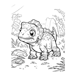 Aventura Jurássica: Colorindo o Pequeno Dinossauro