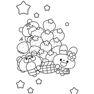 Aventura Kawaii de Animais com Morangos