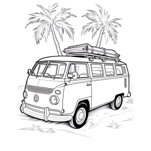 Aventura com Kombi na Praia