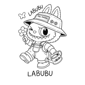 Aventura de Labubu no Jardim
