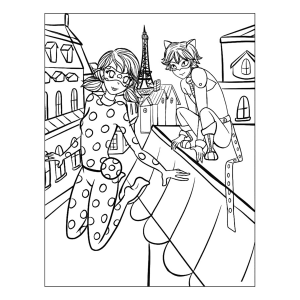 Aventura de Ladybug e Gato Noir em Paris