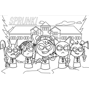 Aventura na Escola Sprunki