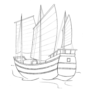Aventura no Mar: Desenho de Navio à Vela