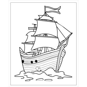 Aventura no Navio Pirata: Pronto para Colorir!