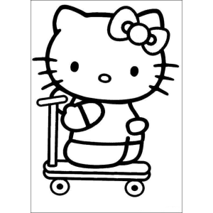 Aventura de Patinete com Hello Kitty