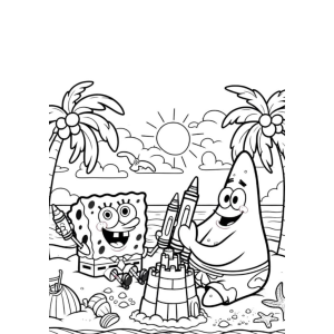 Aventura na Praia com Bob e Patrício