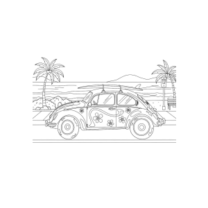 Aventura Psicodélica de Fusca na Praia