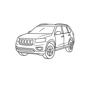 Aventura Sobre Rodas: SUV para Colorir