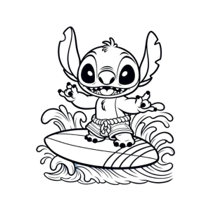 Aventura Surfista com Stitch