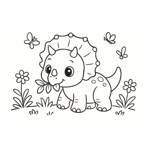 Aventura do Triceratops no Jardim Encantado