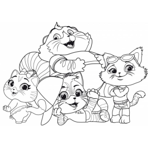 Aventuras em 44 Gatos: Vamos Colorir!
